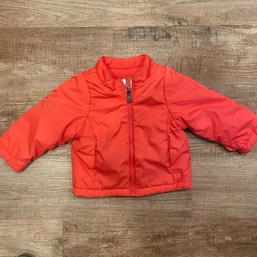 Windbreaker Hooded Jacket Coral Color Size 12 Months